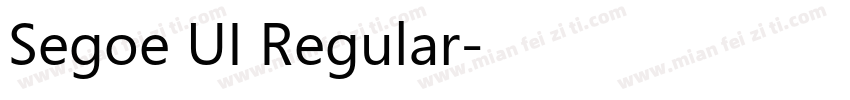 Segoe UI Regular字体转换